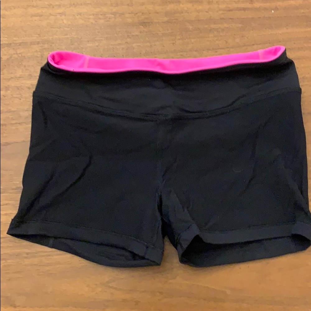 VSX shorts with hot pink waist band